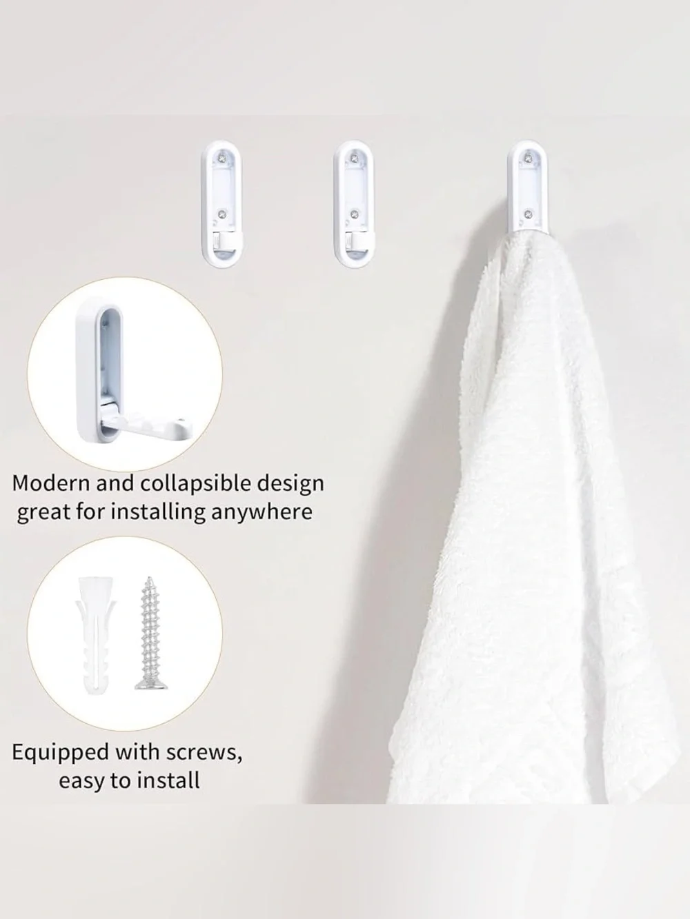 Space Saving Folding Wall Hooks